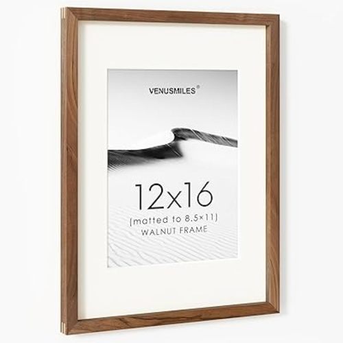 Picture Frame, USA-Sourced Natural Walnut Wood