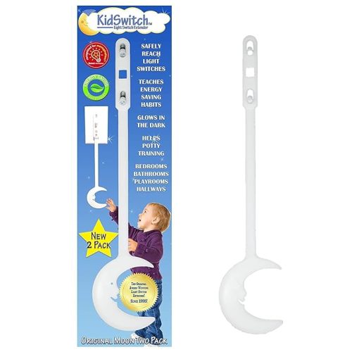 Light Switch Extender for Kids (2 Pack) - Glow in The Dark toddler light switch - Kids light switch extender - Quick Install, Easy Grab Extension, Award Winning