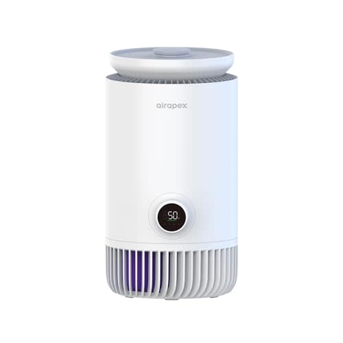 AIRAPEX 2 in 1 Air Purifier and Evaporative Humidifier Combo for Bedroom, H13 True HEPA Filter, Cool Mist-Free Air Humidifier evaporative WIFI Connect Silver