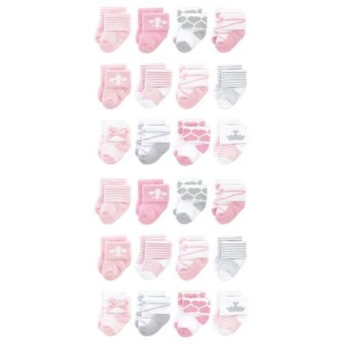 Hudson Baby Cotton Rich Baby Terry Socks 24-Pack