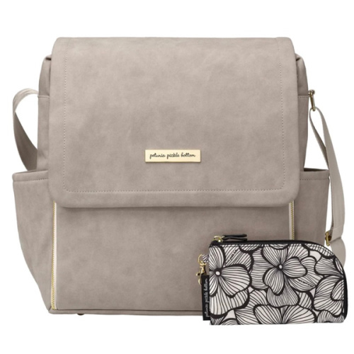 Boxy Backpack in Grey Matte Leatherette