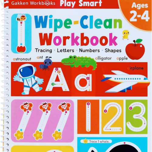 Play Smart Wipe-Clean Workbook: Ages 2-4: Tracing, Letters, Numbers, Shapes