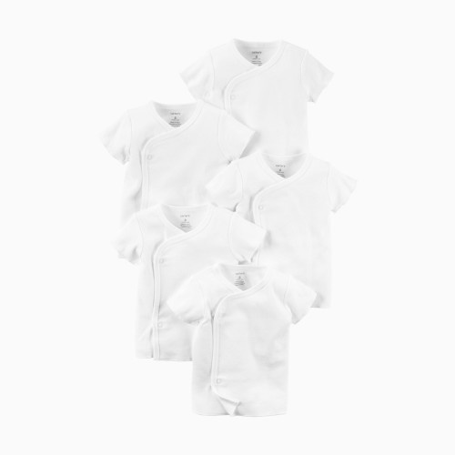 Side-Snap Tees (5 Pack) - White