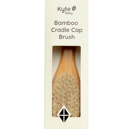 Kyte Baby Cradle Cap Brush Made with Natural Goat Hair Bristles and a Bamboo Brush Handle