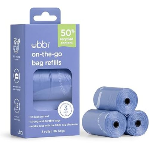 Ubbi On-the-Go Refill Bags, Lavender Scented, 3 Pack