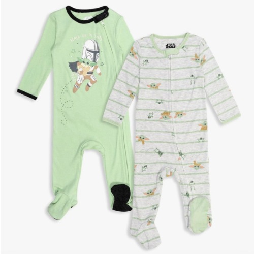 STAR WARS Baby 2 Pack Zip Up Sleep N' Plays Newborn to Infant Sizes (Newborn - 24 Months)