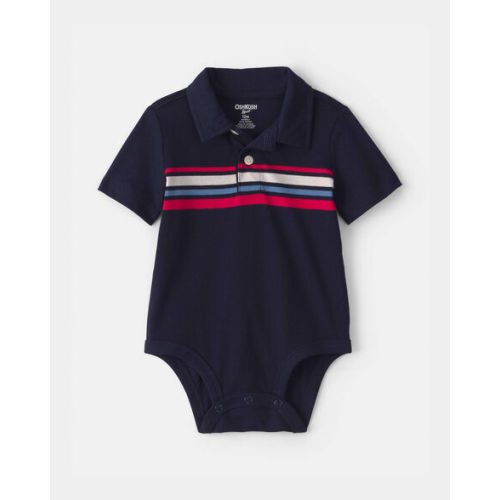 Baby Boy Polo Bodysuit - Navy Blue - OshKosh B'gosh | Carter's