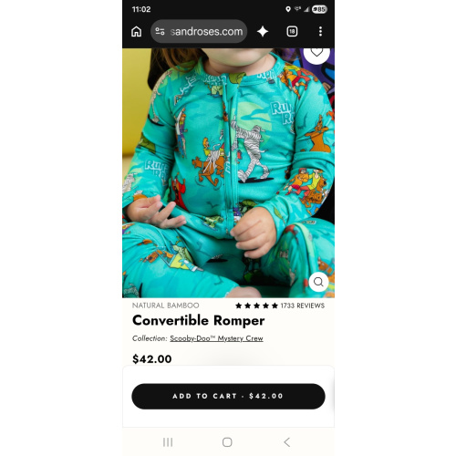 Baby Scooby-Doo™ Bamboo Convertible Romper | Mystery Crew