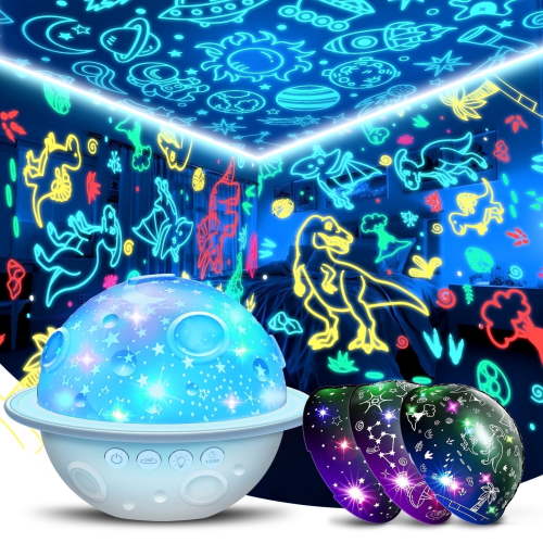 ATOPDREAM Star Projector Dinosaur Night Lights for Kids,Projector Light for Kids Room, Birthday Gifts for 3 4 5 6 7 8 Year Old Boys Toys Aged 3-12, Bedroom Decor