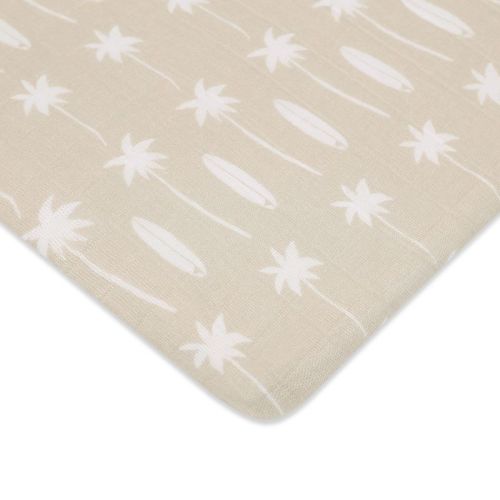 Babyletto All-Stages Bassinet Sheet in GOTS Certified Organic Muslin Cotton - Beach Bum