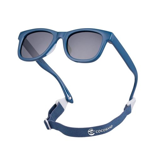 COCOSAND Flexible Baby Sunglasses with Strap Polarized UV Protection for Toddler Infant Newborn Boy Girl Age 0-24 Months