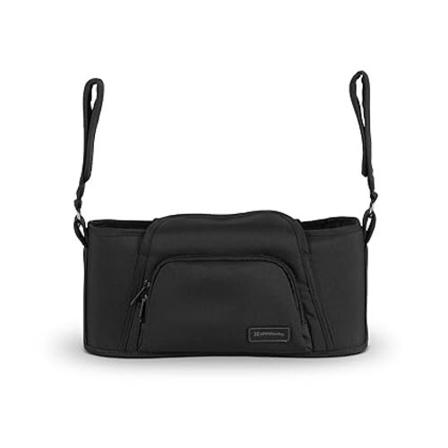 UPPAbaby Carry-All Parent Organizer – Easy Attach, Universal Fit – Multiple Compartments for Beverages, Snacks + Personal Items – Secure Zippered Pocket – Charcoal