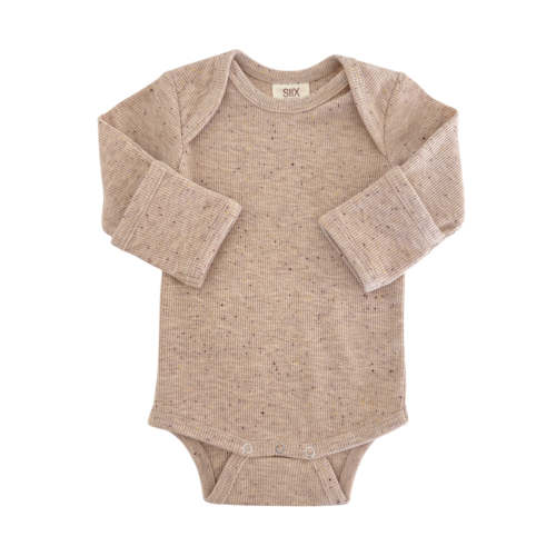 Tan Speckle / Long Sleeve Bodysuit