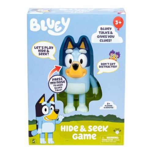 Bluey Hide & Seek Talking Figure Game: Creative Thinking for 2+ Players, Action Board Game