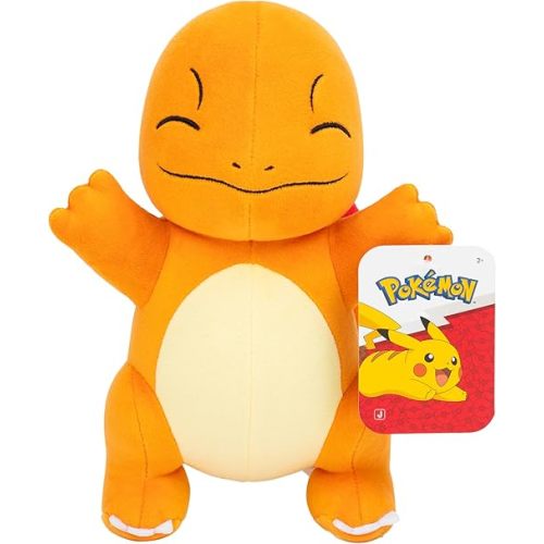 Pokémon 8" Charmander Plush - Officially Licensed - Generation 1 Starter - Quality Soft Stuffed Animal Toy - Christmas Stocking Stuffer Gift for Kids, Boys, Girls - 2+
