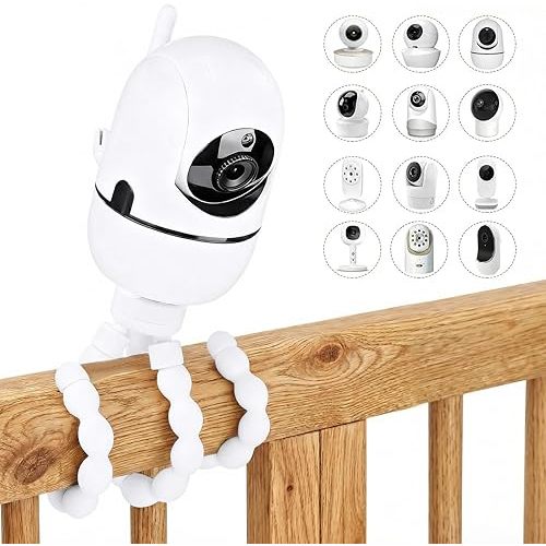 Flexible Baby Monitor Tripod Mount Compatible with Infant Optics DXR-8 Pro, Nanit Pro, Owlet, Eufy, HelloBaby, Motorola, Vtimes, Arenti, VTech, Babysense and Other Baby Camera with 1/4 Screw Hole