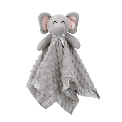 Pro Goleem Elephant Security Blanket, Soft Lovey Unisex Lovie Baby Gifts for Boys and Girls Snuggle Toy Stuffed Animal Newborn Essentials and Items Grey 16 Inch
