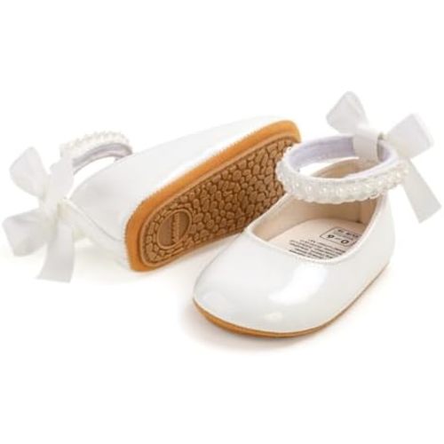 Baby Shoes Mary Jane Flats Non Slip Soft Sole Infant Toddler Sneakers First Walkers Party Christmas Dress Shoes