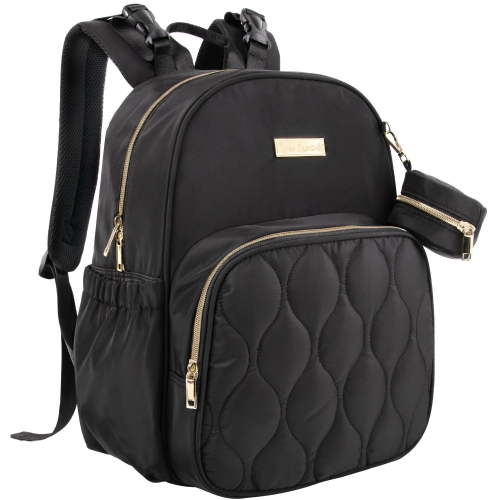 Baby Essentials 3 in 1 Diaper Bag Backpack, Changing Pad & Pacifier Pouch for Newborns, Infants, Toddlers - Quilted, Smooth, Sheek, Padded in Design