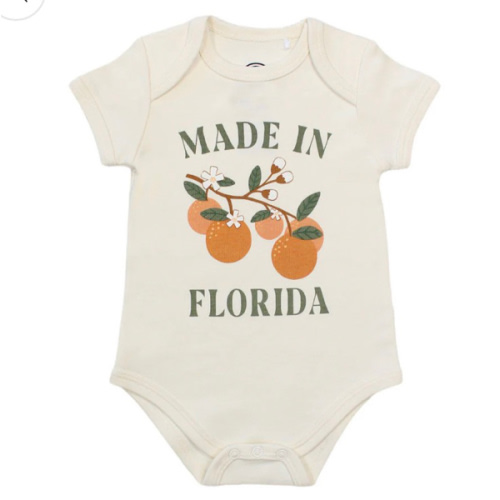 Made in Florida Oranges Cotton Baby Onesie – Emerson and Friends