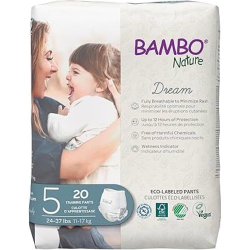 Bambo Nature Premium Training Pants (SIZES 4 TO 6 AVAILABLE), Size 5, 20 Count
