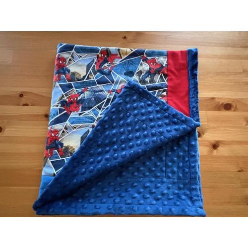 Handmade Spider-Man Baby Blanket – Soft Boy Blanket 36x32 – Superhero Nursery Gift