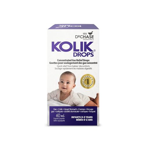 Dr. Chase Pediatrics Kolik Concentrated Gas Relief Drops for Baby Colic, Gas Relief for Infants - All Natural Gas Drops for Babies - Herbal Formula to Ease Digestive Discomfort & Fussiness, Made in Canada, 60ml