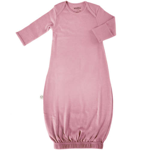 Baby Gown, Merino Wool, 0-6 Months, Blush Default Title