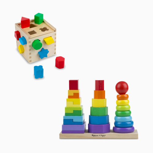 Melissa & Doug Wooden Toy Essentials Bundle
