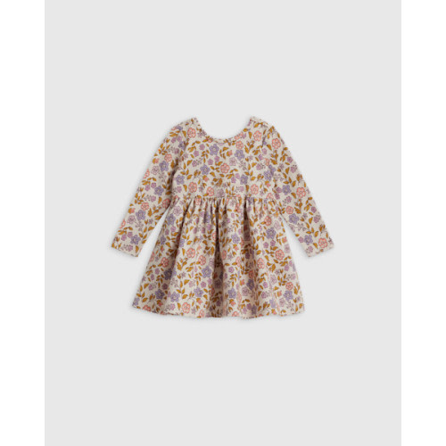 Organic Cotton Long Sleeve Skater Dress - Baby Girl in Daisy Patch