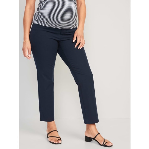 Maternity Full-Panel Pixie Straight Ankle Pants