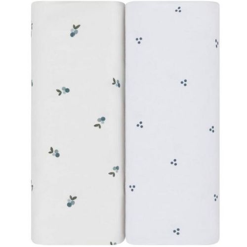 Ely's & Co. Waterproof Pack N Play -Berry and Cluster Dot Blue 2 Pack