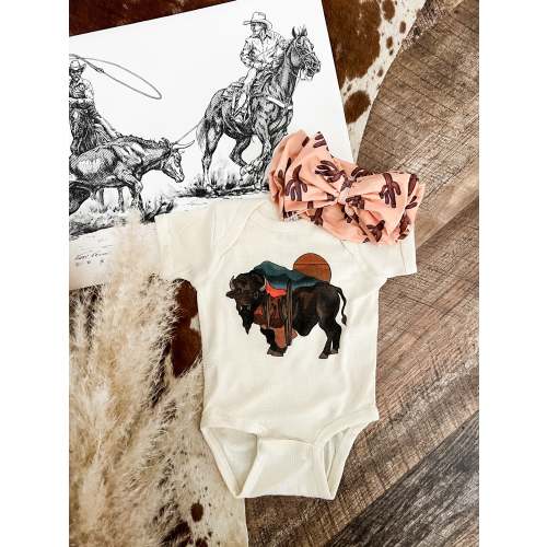 Buffalo Desert S/S Onesie(Infant/Toddler/Youth)(Cream)
