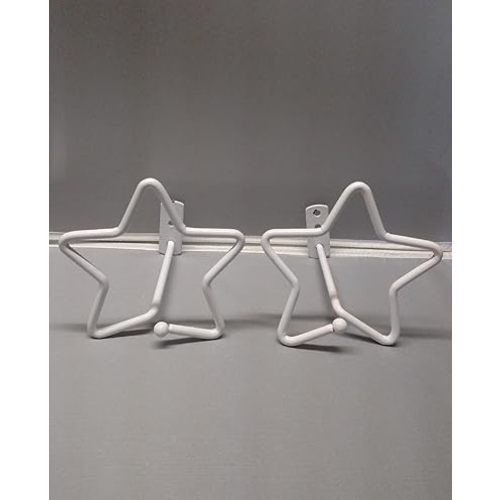 designer swag White Star Curtain Tieback Holders - Set of 2