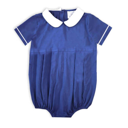 Bella Bean | Laine Navy Bubble Bodysuit with Short Sleeves – The Bella Bean