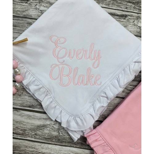 Monogrammed Baby Blanket, Cotton Baby Blanket, Baby Gift, Baby Shower Gift, Personalized Baby Gift, Baby Girl Gift, Receiving Blanket - Etsy