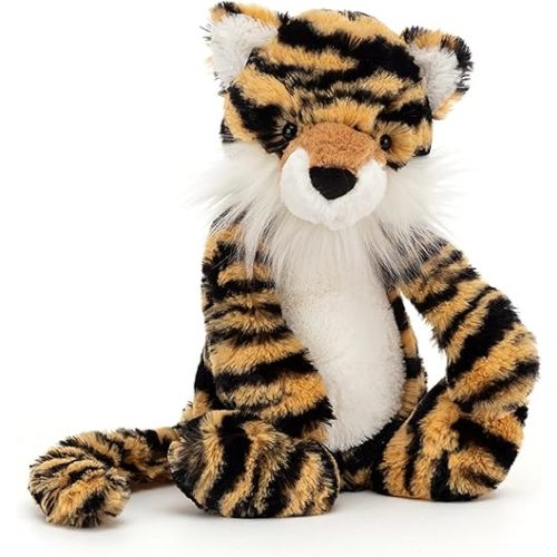 Jellycat Bashful Tiger Stuffed Animal, Medium 12 inches - Big Cat Plush Toy - Classic Children's Gift