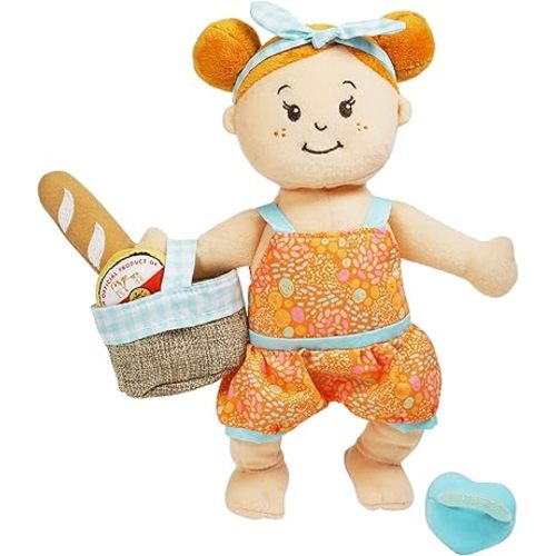 Manhattan Toy Wee Baby Stella Peach Al Fresco 12" Soft Baby Doll Set for Toddlers 12 Months and Up