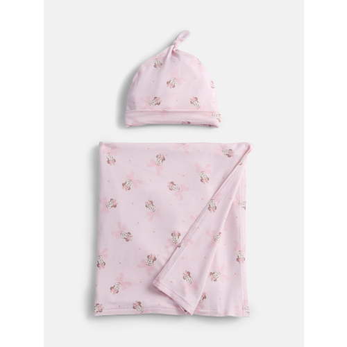 Disney Minnie Mouse Infant Swaddle Blanket and Hat Set, 2 Piece, One Size