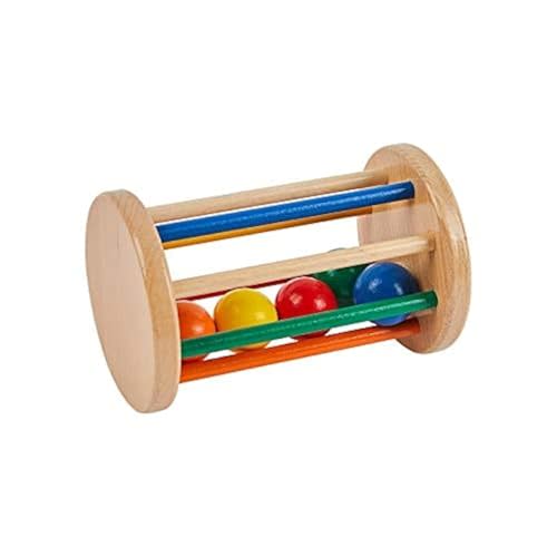 Tiger Montessori Spinning Drum Toy Play Kit for 6-12 Months Infant,Wooden Spinning Rainbow Baby Toys, Learning & Education Toys for Early Development