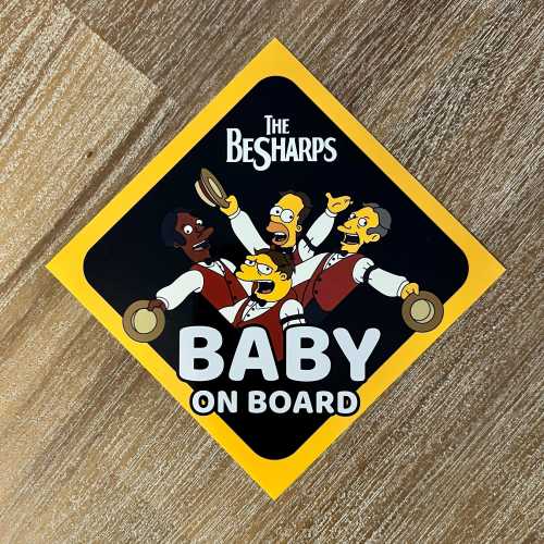 Baby on Board Window Stickers | Simpsons | Weatherproof Outdoor Durable | Baby Gift | Baby Safety Stickers