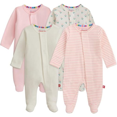 Magnetic Me Cloudstretch 4-Pack Bundle | Magnetic Baby Footie Pajamas