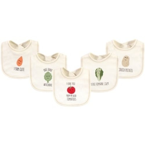 Touched by Nature Baby Organic Cotton Bibs 5pk, Tomatoes, One Size - Tomatoes - One Size