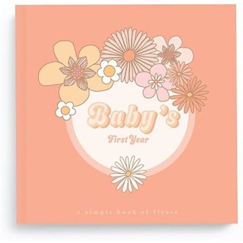 Lucy Darling Flower Child Baby Memory Book – First 5 Years Journal & Photo Album, Gender-Neutral Keepsake for Baby Boy/Girl, Mom Gift