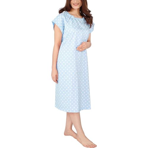 Utopia Care Hospital Gown for Women Snap Button Closure Soft Patient Gown