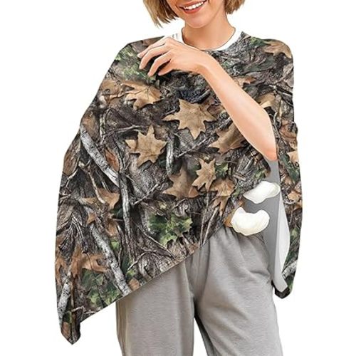 Mumeson Trees Cover Up for Breastfeeding Newborn Must Haves Privacy Poncho Breathable Portable Breastfeeding Cover for Women Mom