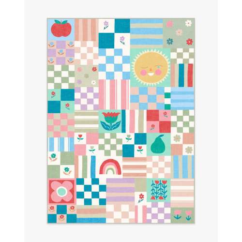 Hello Sunshine Patchwork Multicolor Rug | Ruggable US