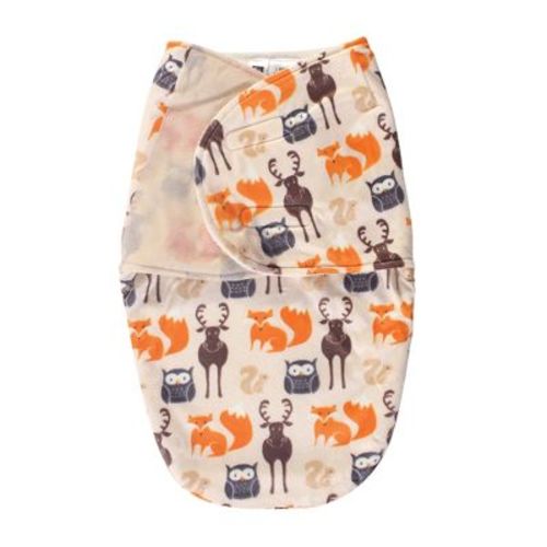 Hudson Baby Infant Boy Plush Swaddle Wrap, Forest, 0-3 Months