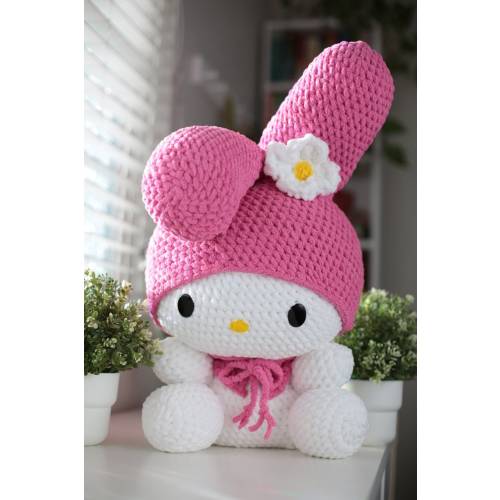Hello Kitty & Friends. My Melody Crochet Large Plushie. Made to order