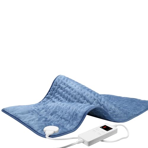 Portable Heating Pad for Back, Neck, Shoulder & Leg Pain with Auto Shut-Off, Dual Dry/Moist Heat Settings, Gift for Women,Teal Blue